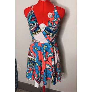 Flowered Summer Wrap Dress